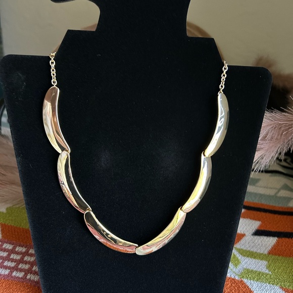 Robert Lee Morris Gold Plated Chain Necklace. Hangs like a choker. 19” total - Picture 8 of 10